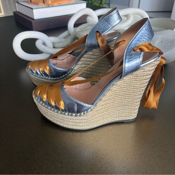 GUCCI Lilibeth leather espadrilles Size 40 - Picture 2 of 15